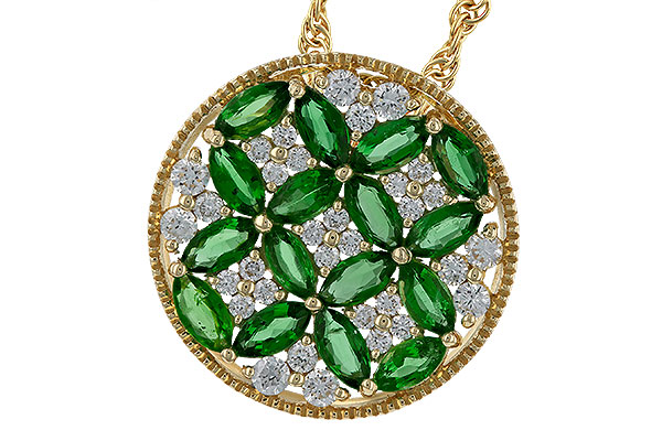 M320-65998: NECK 1.02 EMERALD TW 1.32 TGW