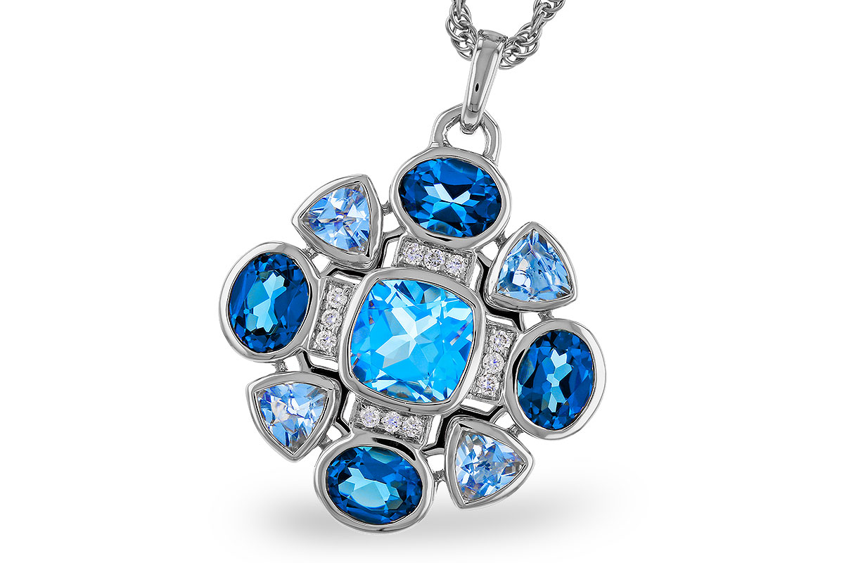 M320-66825: NECKLACE 3.19 TW BLUE TOPAZ 3.25 TGW
