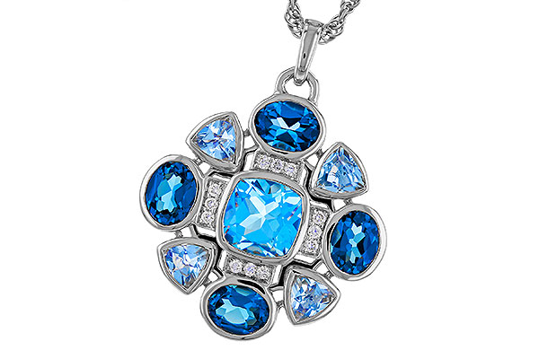 M320-66825: NECKLACE 3.19 TW BLUE TOPAZ 3.25 TGW