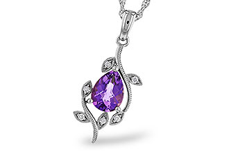 M320-66870: NECKLACE .88 AMETHYST .93 TGW (8x6MM AMY)