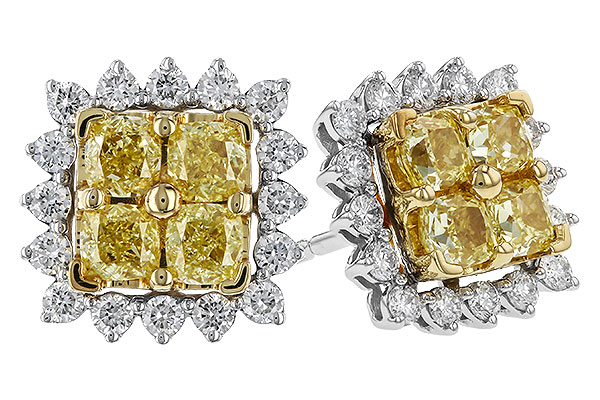 M320-67770: EARR 1.04 FANCY YELLOW DIAMONDS 1.44 TW