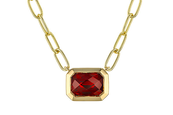 M320-69616: NECKLACE 1.45 GARNET (18")